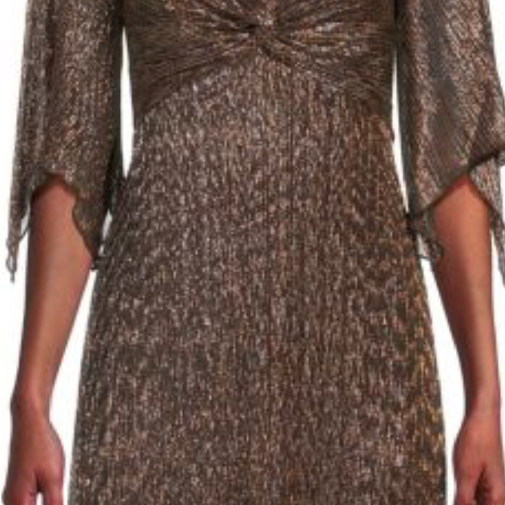 Marina Butterfly Sleeves Evening Gown - Picture 6 of 7
